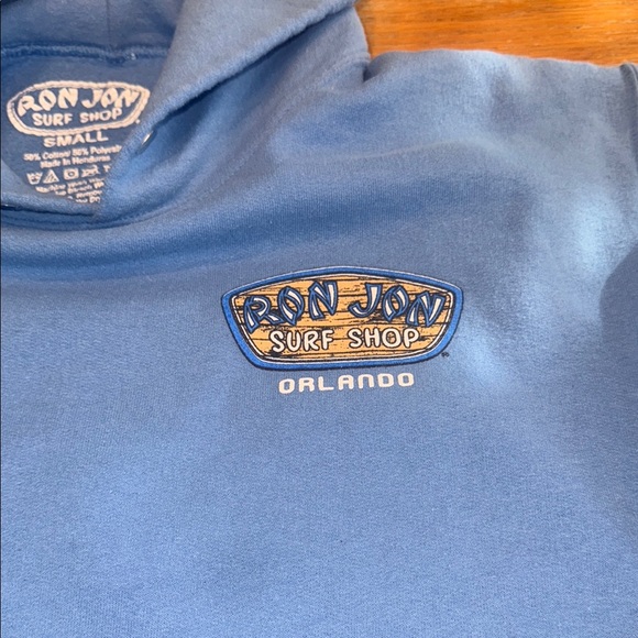 Ron Jon Sky Blue Pullover Hoodie Orlando - Picture 3 of 5